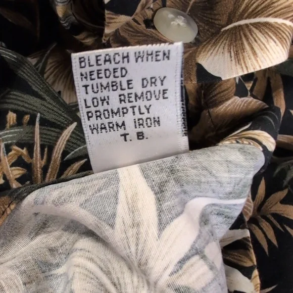 Vintage Pierre Cardin Hawaiian Shirt Tropical Print Cotton Made in Korea Resort - Picture 11 of 12